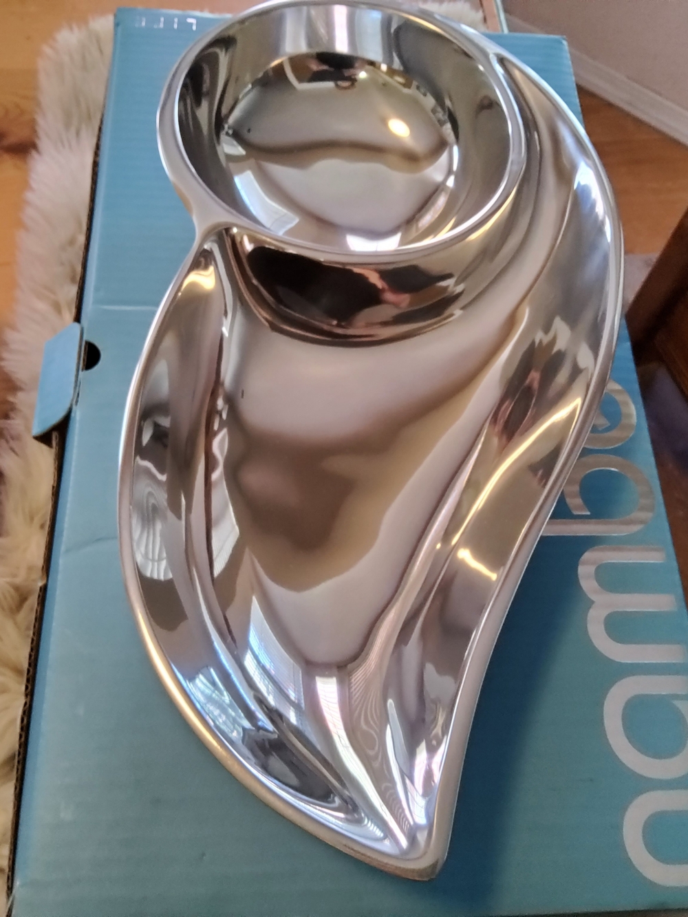 Nambe "Wing" Alloy Chip & Dish NWT